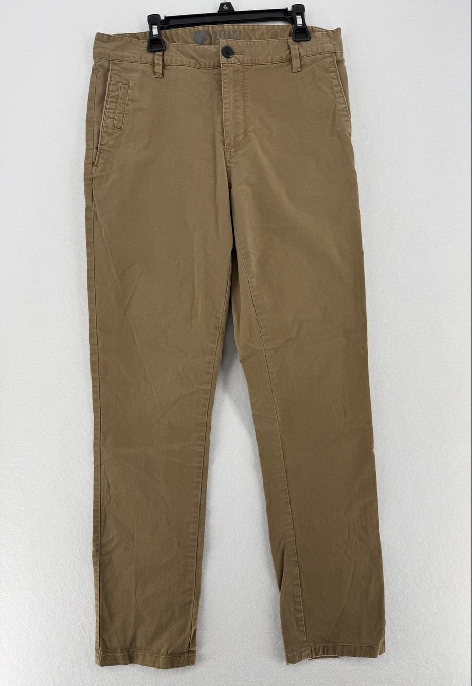 Vuori Mens Khaki Chino Pants Stretch Cotton Straight Leg Casual 38x28
